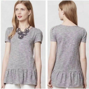 'Anthro-Leifnotes' Short-Sleeved Peplum Top- NWOT!